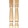 Gedrechselte Tischbeine aus Holz mit längeren, rechteckigen Teilen, Typ TA59