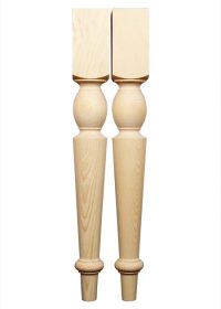 Tischbeine Holz, einfach, konisch, aus Kiefer, Typ TA17
